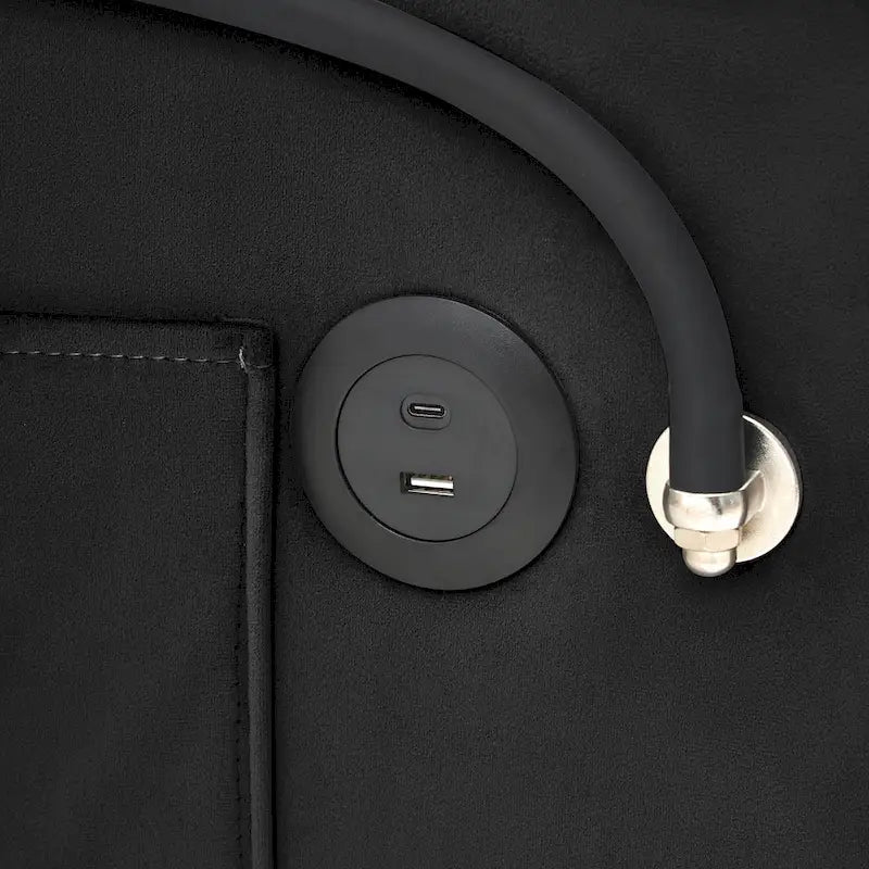 Divano letto pieghevole, divano letto moderno in velluto estraibile, schienale regolabile con porta USB, posacenere e supporto girevole per telefono