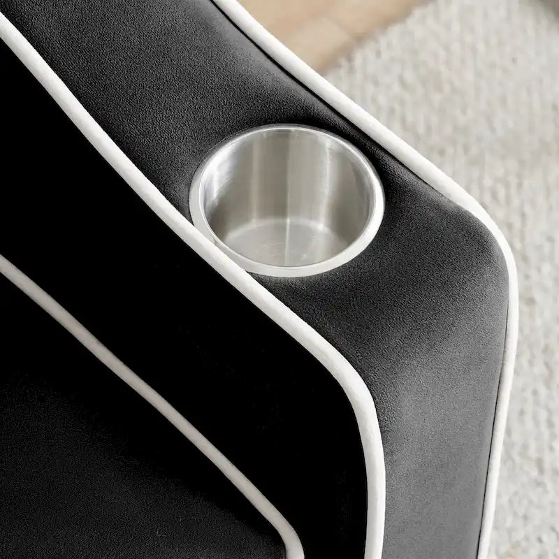 Divano letto pieghevole, divano letto moderno in velluto estraibile, schienale regolabile con porta USB, posacenere e supporto girevole per telefono