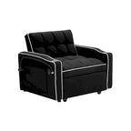 Divano letto pieghevole, divano letto moderno in velluto estraibile, schienale regolabile con porta USB, posacenere e supporto girevole per telefono
