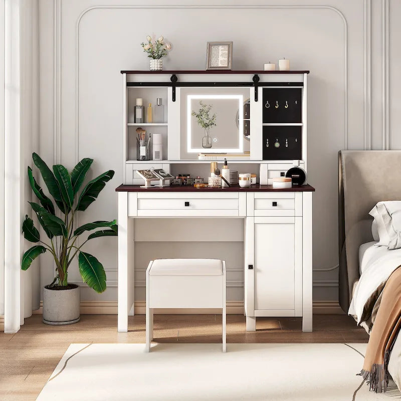 Set toeletta largo 105,99 cm con 4 cassetti e 1 armadietto