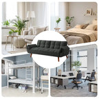 Divano letto futon da 191,5 cm (75,39 pollici), divano letto imbottito convertibile con schienale trapuntato sdoppiato reclinabile