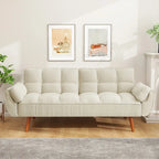 Divano letto futon da 191,5 cm (75,39 pollici), divano letto imbottito convertibile con schienale trapuntato sdoppiato reclinabile
