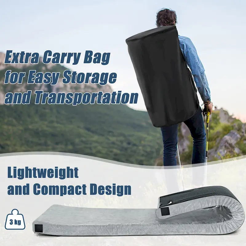 72 Materasso da viaggio arrotolabile leggero in memory foam portatile
