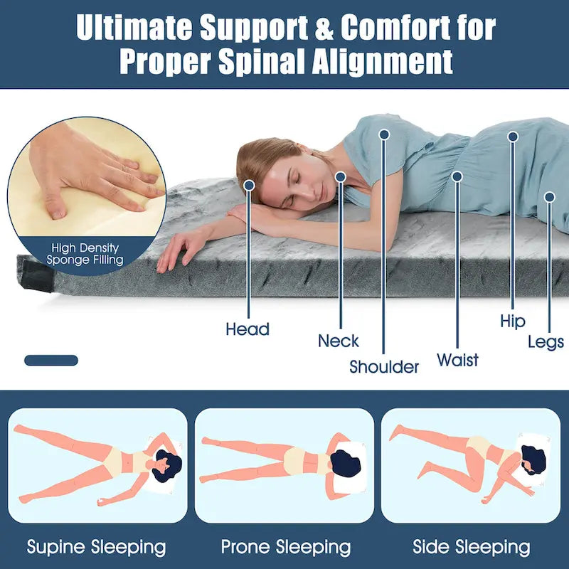 72 Materasso da viaggio arrotolabile leggero in memory foam portatile