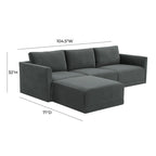 Divano componibile a 4 moduli Willow