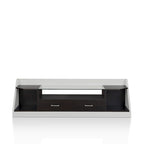 Kax Consolle TV Multifunzione in Vetro Bianco Contemporaneo da 70 Pollici
