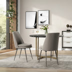 Homer Modern and Contemporary Dining Chairs Set of 2 with Metal Legs