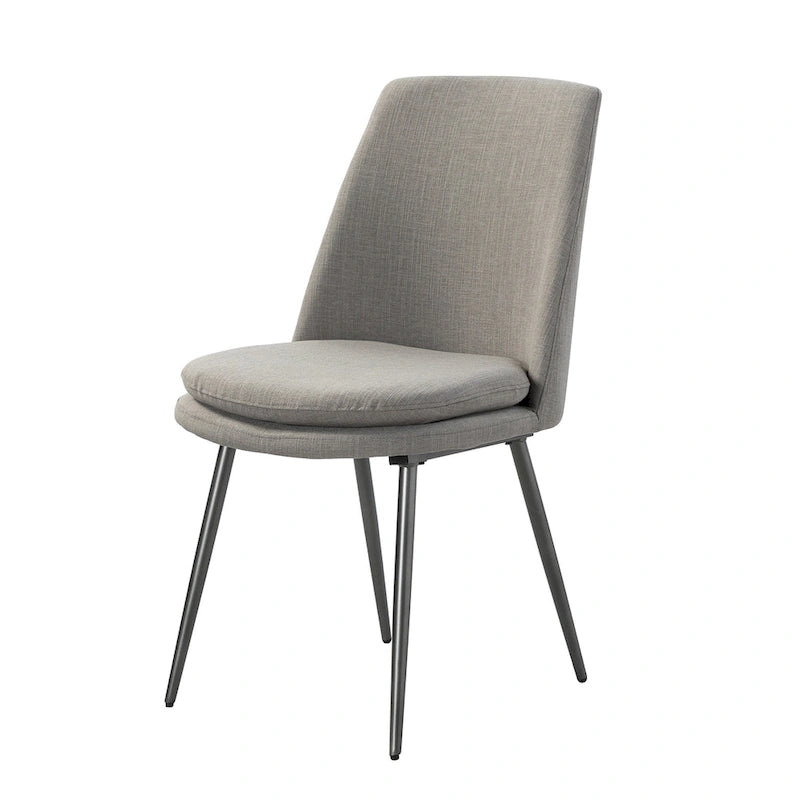 Set di 2 sedie da pranzo moderne e contemporanee con gambe in metallo