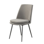 Set di 2 sedie da pranzo moderne e contemporanee con gambe in metallo