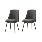 Set di 2 sedie da pranzo moderne e contemporanee con gambe in metallo