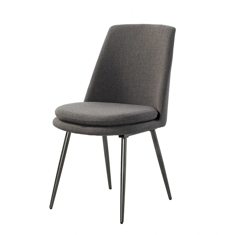 Set di 2 sedie da pranzo moderne e contemporanee con gambe in metallo