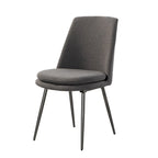Set di 2 sedie da pranzo moderne e contemporanee con gambe in metallo