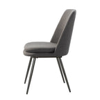 Set di 2 sedie da pranzo moderne e contemporanee con gambe in metallo