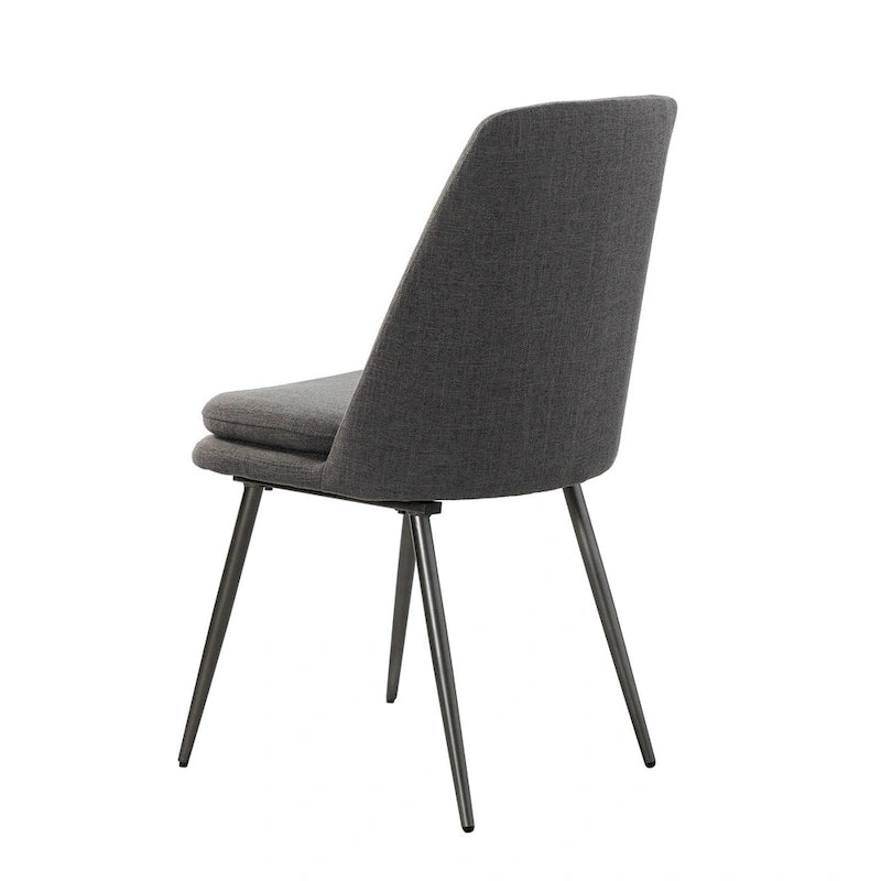 Set di 2 sedie da pranzo moderne e contemporanee con gambe in metallo