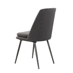 Set di 2 sedie da pranzo moderne e contemporanee con gambe in metallo