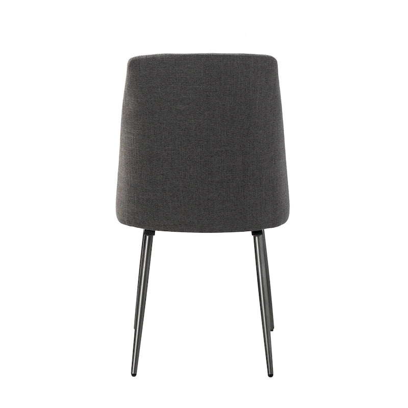 Set di 2 sedie da pranzo moderne e contemporanee con gambe in metallo