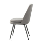 Set di 2 sedie da pranzo moderne e contemporanee con gambe in metallo