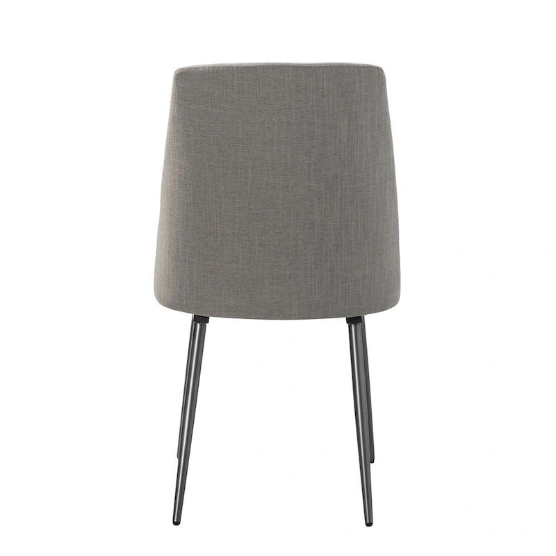 Set di 2 sedie da pranzo moderne e contemporanee con gambe in metallo