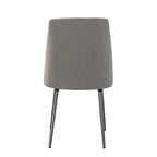 Set di 2 sedie da pranzo moderne e contemporanee con gambe in metallo