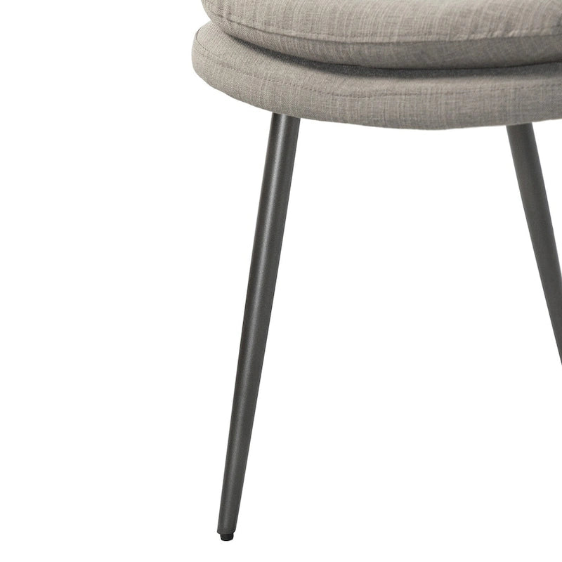 Set di 2 sedie da pranzo moderne e contemporanee con gambe in metallo