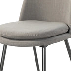 Set di 2 sedie da pranzo moderne e contemporanee con gambe in metallo