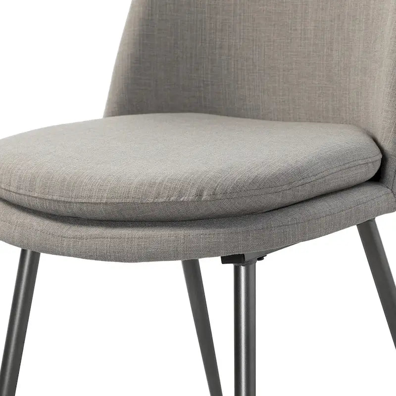 Set di 2 sedie da pranzo moderne e contemporanee con gambe in metallo