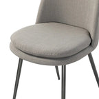 Set di 2 sedie da pranzo moderne e contemporanee con gambe in metallo