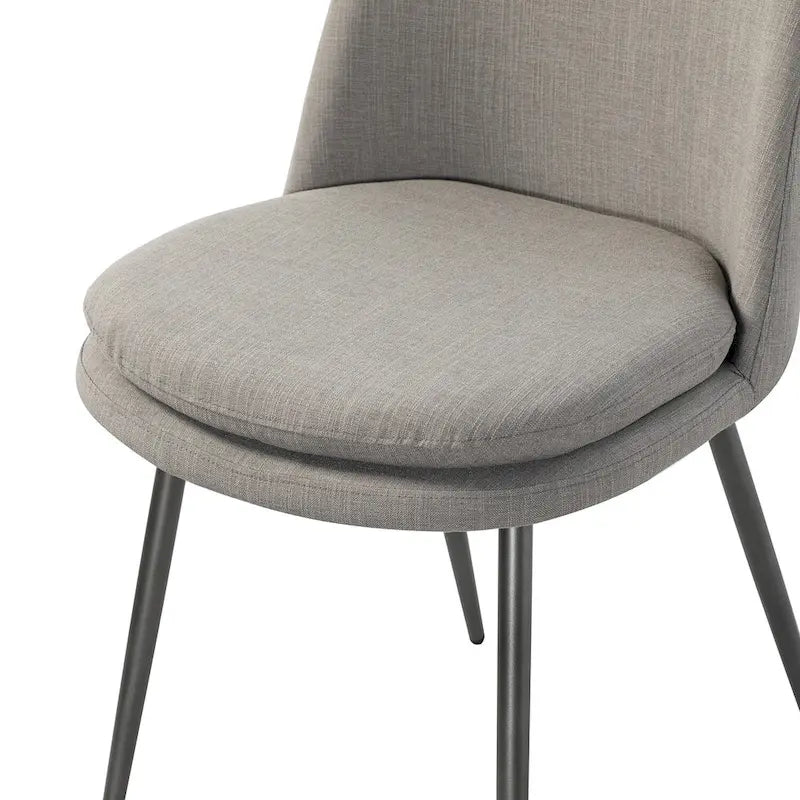 Set di 2 sedie da pranzo moderne e contemporanee con gambe in metallo
