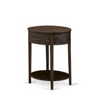 East West Furniture Set 2 Pezzi Camera da Letto - Struttura Letto con Testiera Marrone e 1 Comodino in Legno - Gambe con Finitura Nera (Opzione Dimensioni Letto)