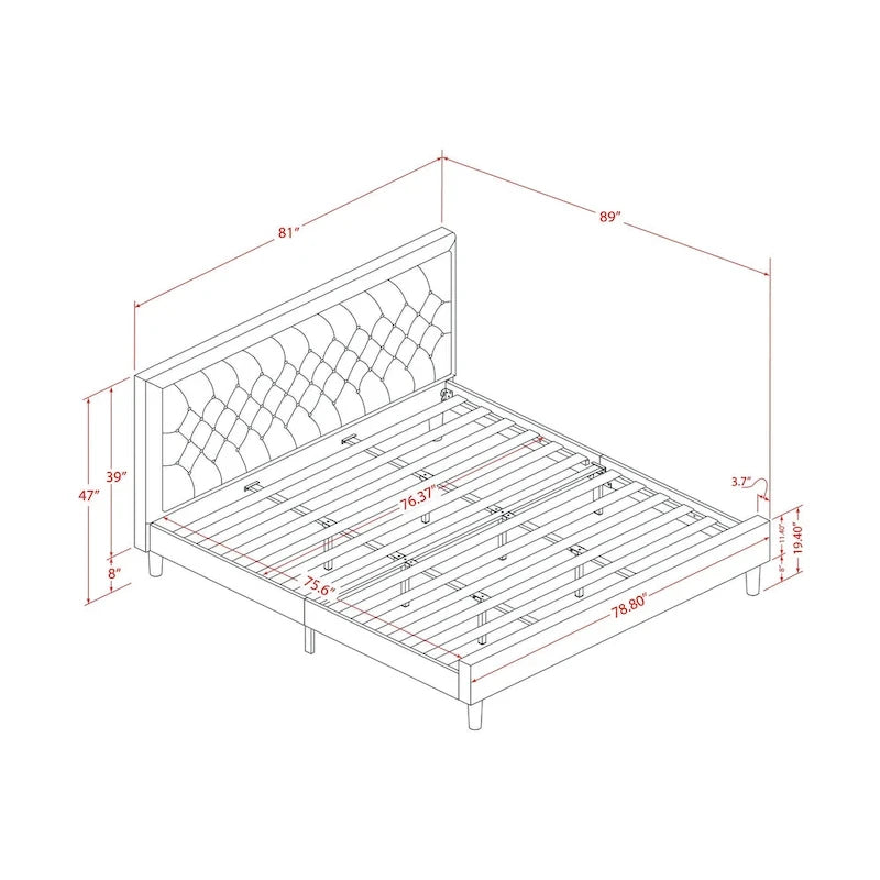 East West Furniture Set 2 Pezzi Camera da Letto - Struttura Letto con Testiera Marrone e 1 Comodino in Legno - Gambe con Finitura Nera (Opzione Dimensioni Letto)