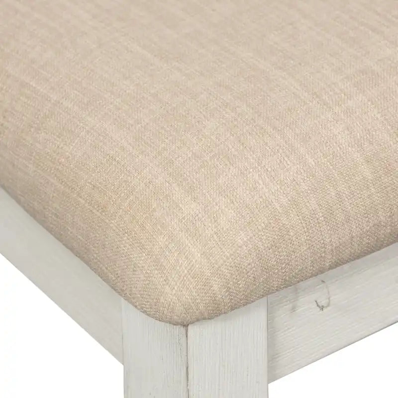 Summerville Soft White Wash Wire Brushed Gray Set da tavolo rettangolare da 5 pezzi