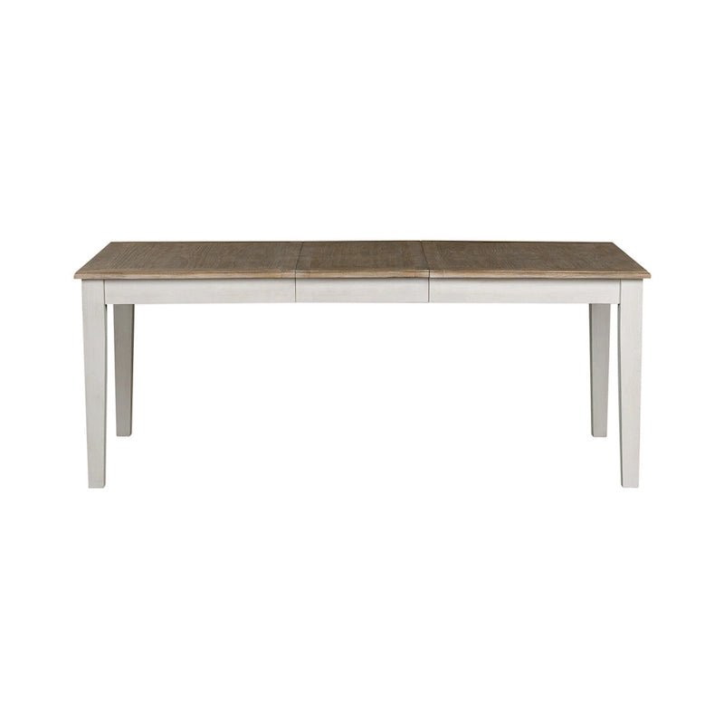 Summerville Soft White Wash Wire Brushed Gray Set da tavolo rettangolare da 5 pezzi