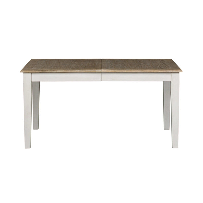 Summerville Soft White Wash Wire Brushed Gray Set da tavolo rettangolare da 5 pezzi