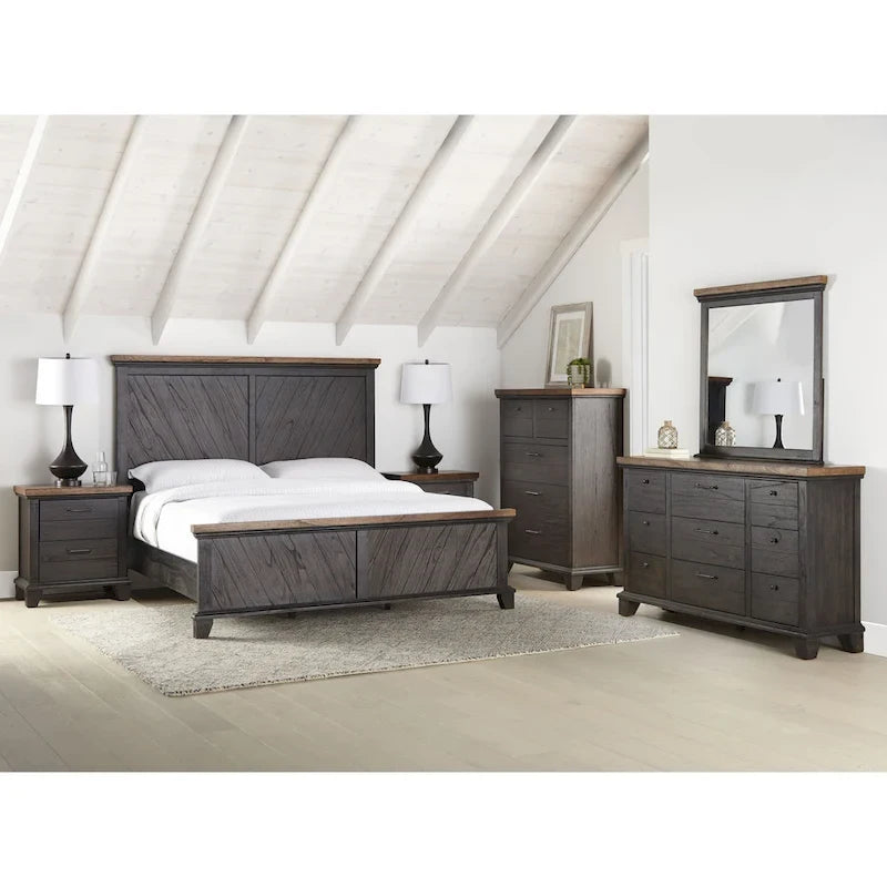 Letto a pannelli rustico Overlook