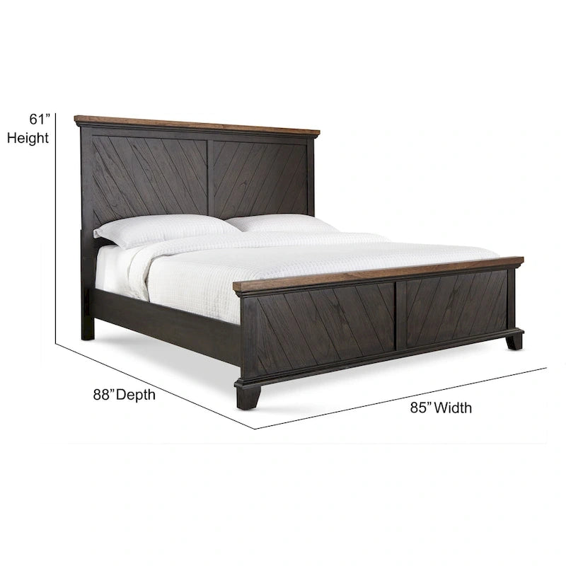 Letto a pannelli rustico Overlook