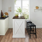 Isola cucina Clifton con sgabelli a sella imbottiti - 43p x 47.75l x 36.25h