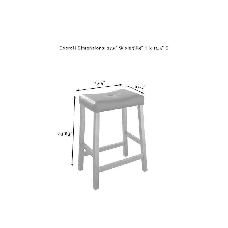 Isola cucina Clifton con sgabelli a sella imbottiti - 43p x 47.75l x 36.25h