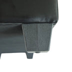 Panca Pouf Contenitore in Similpelle Nera Pickard