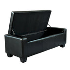 Panca Pouf Contenitore in Similpelle Nera Pickard