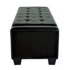 Panca Pouf Contenitore in Similpelle Nera Pickard