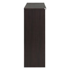 Credenza da Cucina Moderna, Mobile Buffet con Ante Scorrevoli in Vetro e Ripiano Regolabile, Marrone Scuro