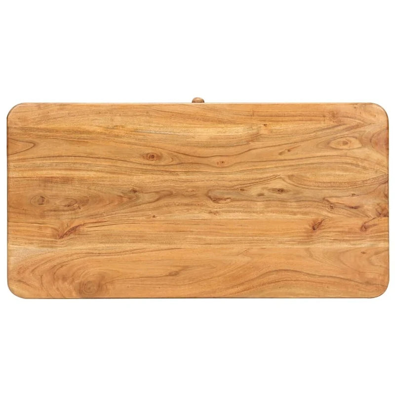 Tavolino da Salotto 100x50x40 cm in Legno Massello di Acacia