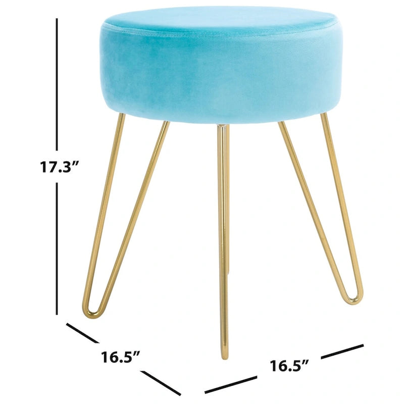 Pouf Jailene con gambe a forcina