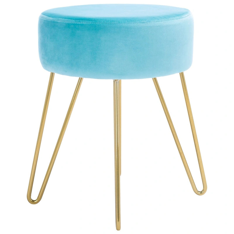 Pouf Jailene con gambe a forcina