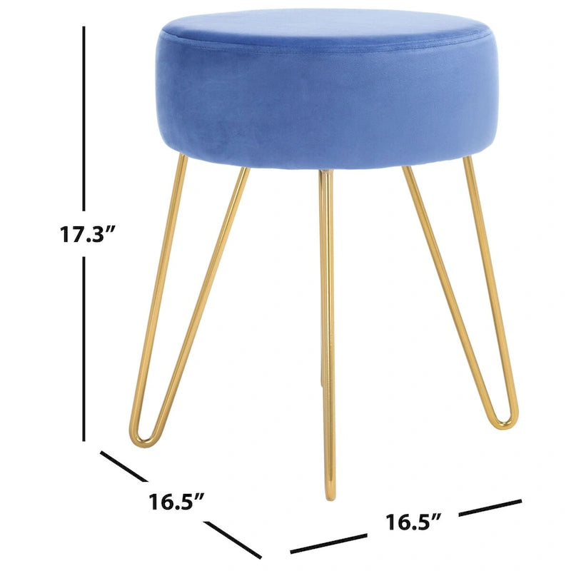 Pouf Jailene con gambe a forcina