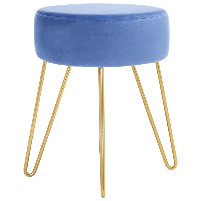 Pouf Jailene con gambe a forcina