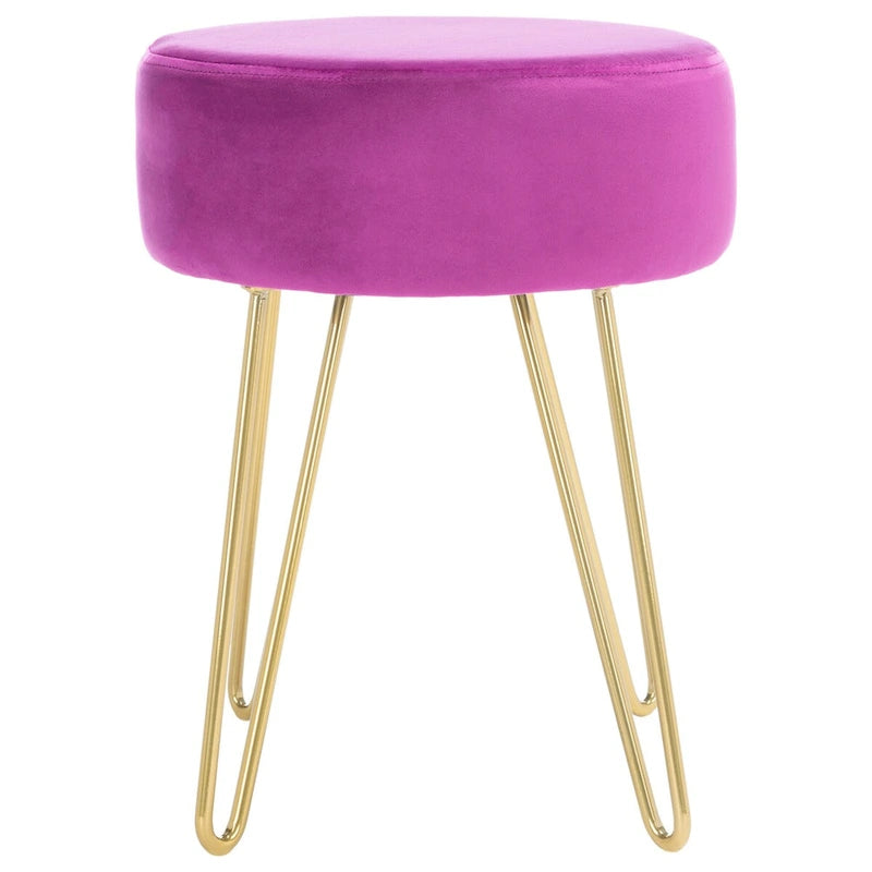 Pouf Jailene con gambe a forcina