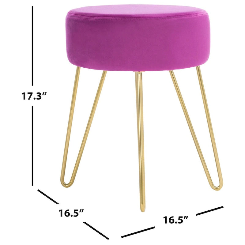 Pouf Jailene con gambe a forcina