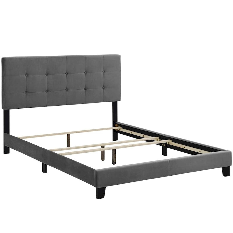 Letto matrimoniale Belimanastir in velluto imbottito