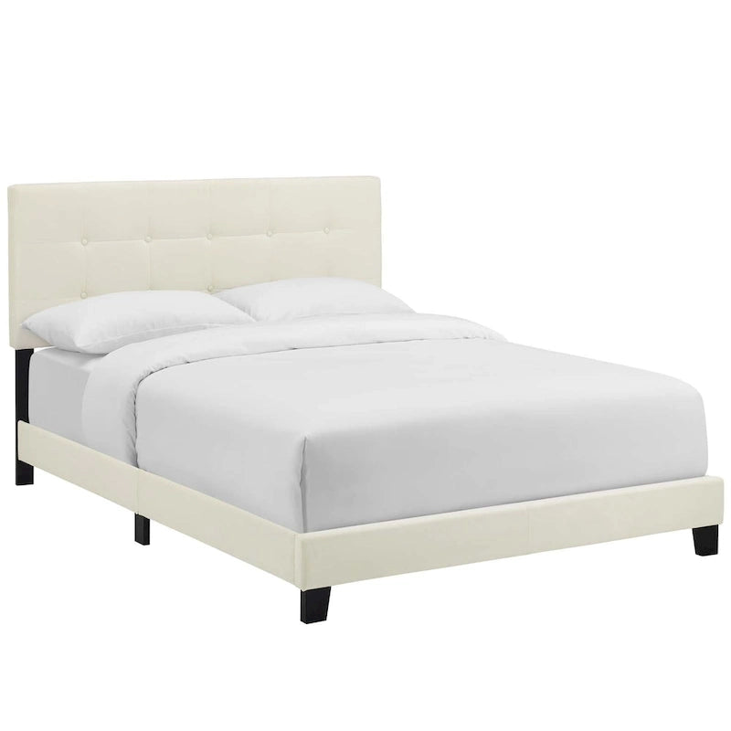 Letto matrimoniale Belimanastir in velluto imbottito